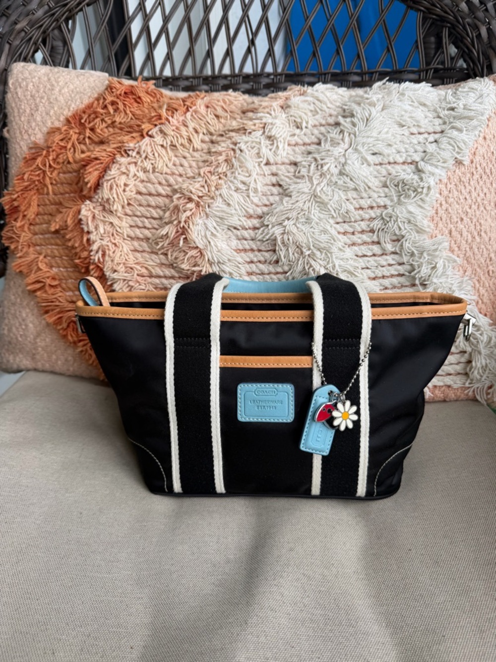 Coach Hampton Nylon Small Tote Bag